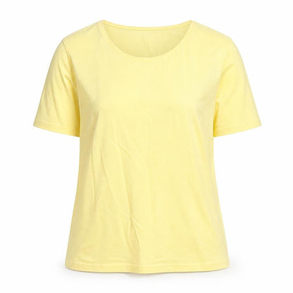 Womens UK Size L Damart Yellow Basic T-Shirt