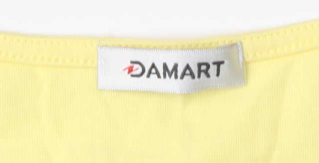 Womens UK Size L Damart Yellow Basic T-Shirt