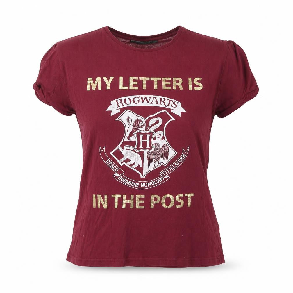 Unisex Adults UK Size 12 Harry Potter Red Basic T-Shirt