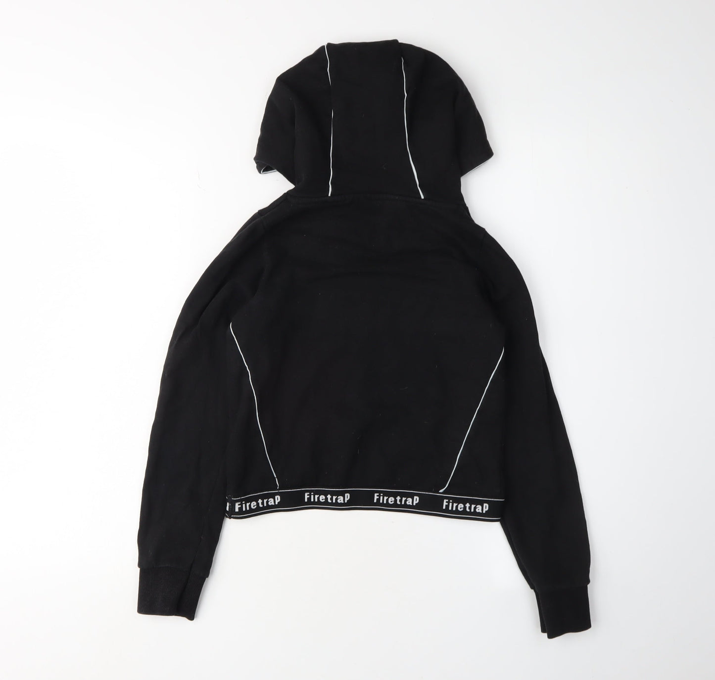 Firetrap Girls Black Pullover Hoodie 9-10 Years with Logo Accents