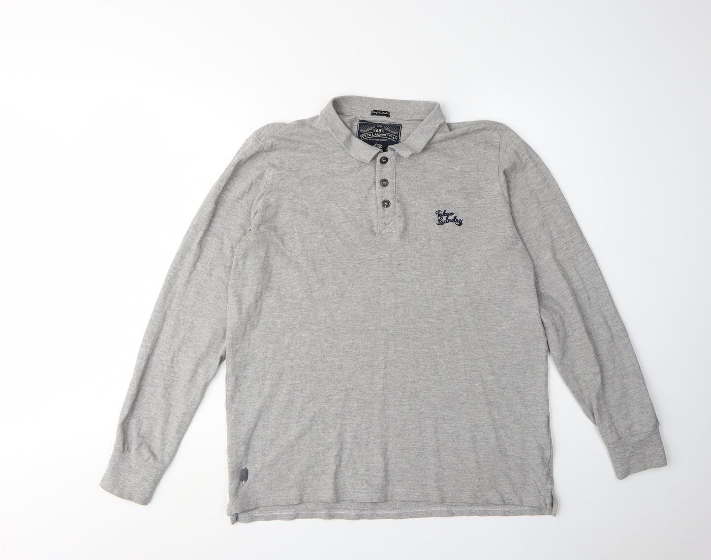 Tokyo Laundry Grey Men’s M Polo Long Sleeve