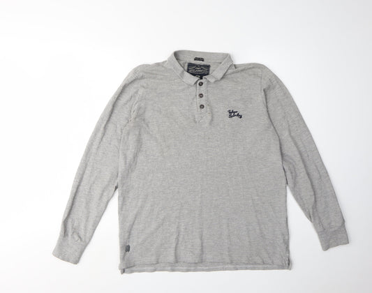 Tokyo Laundry Grey Men’s M Polo Long Sleeve