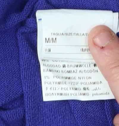 Womens UK Size M United Colors of Benetton Blue Pullover Jumper