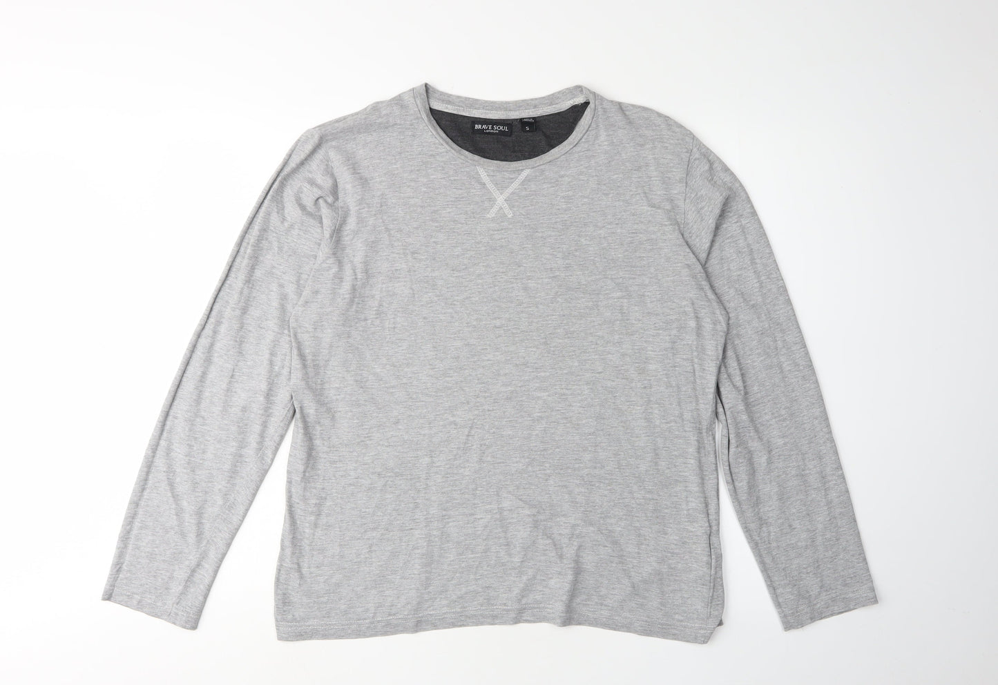 Mens UK Size S Brave Soul Grey  T-Shirt