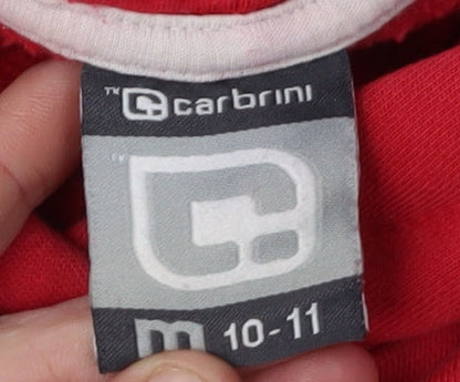 Carbrini Boys Red Pullover Hoodie, Size 10-11 Years