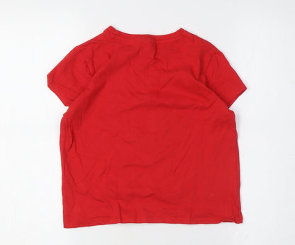 M&Co Boys Red Christmas Graphic T-Shirt, Size 11, Festive Fun