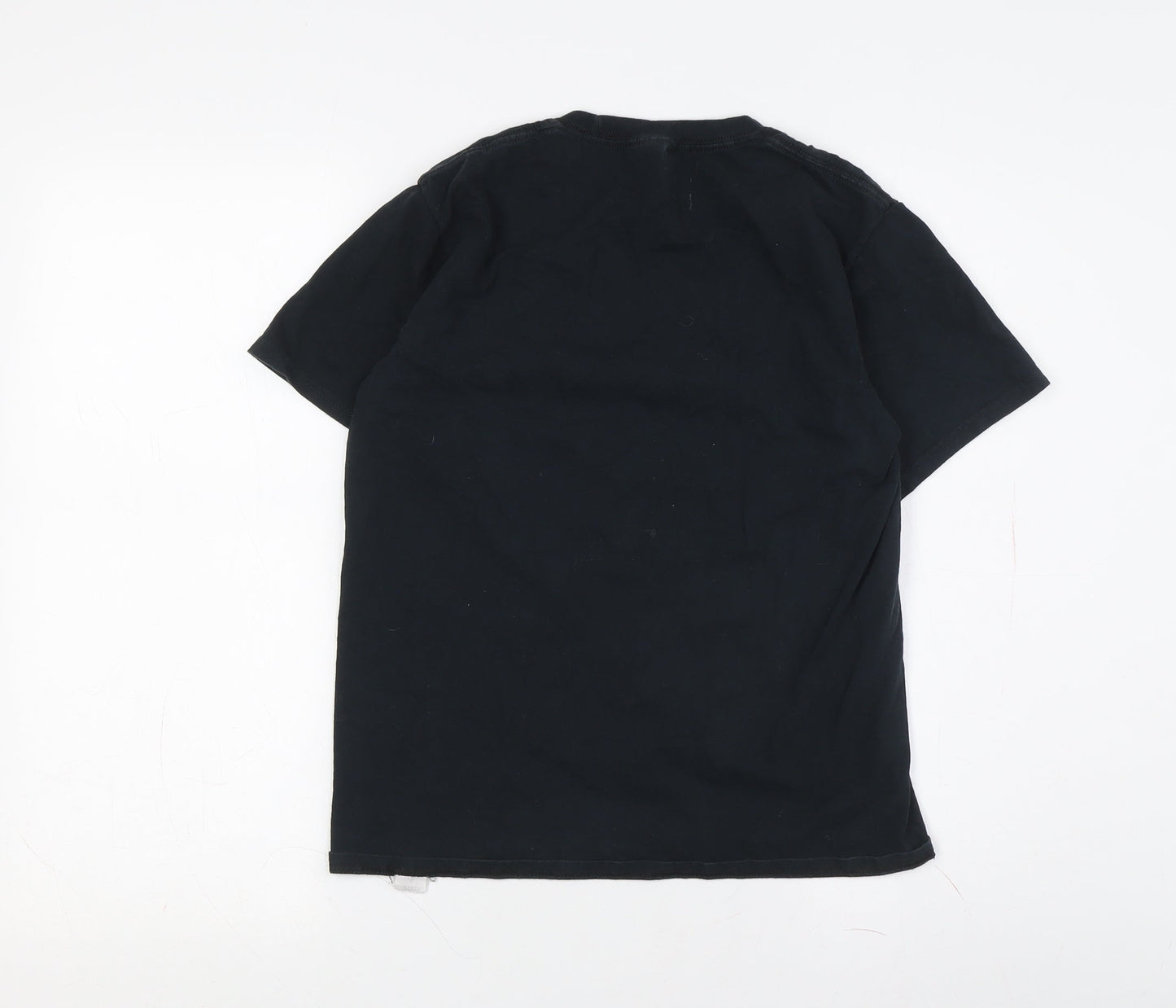 Boys Black Graphic T-Shirt, Large, Cotton, Geek Style
