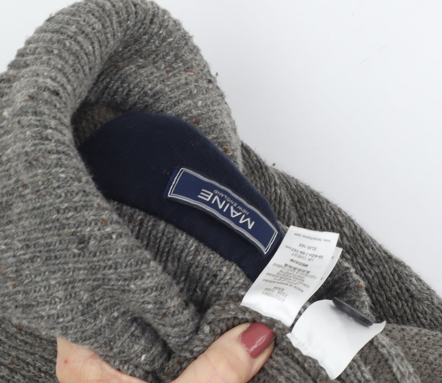 Maine Men's Grey Pullover Jumper, M