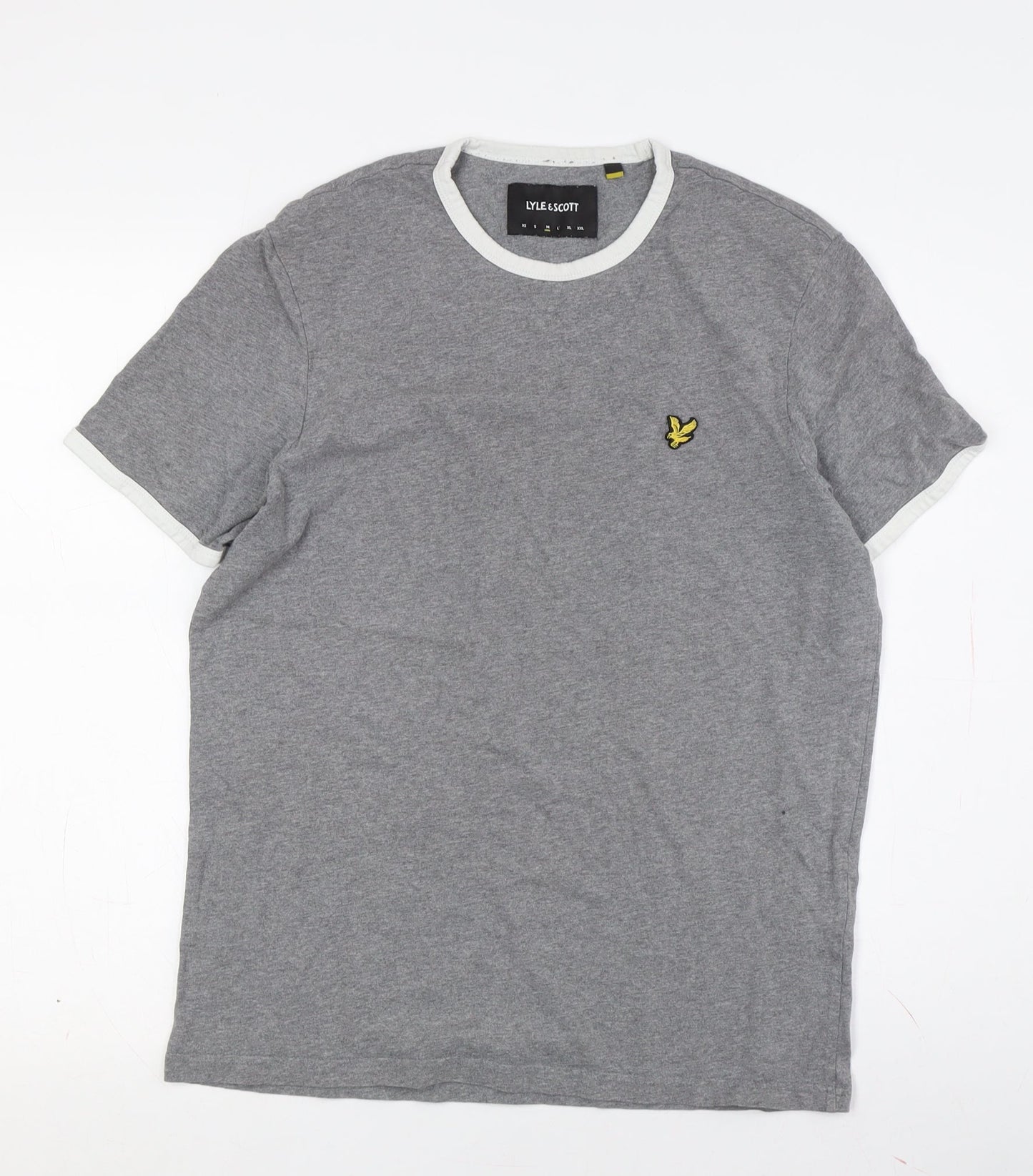 Lyle & Scott Men's Grey Logo T-Shirt, Size M, Summer Staple