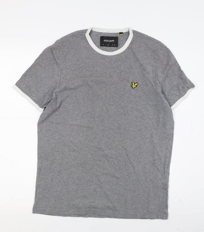 Lyle & Scott Men's Grey Logo T-Shirt, Size M, Summer Staple