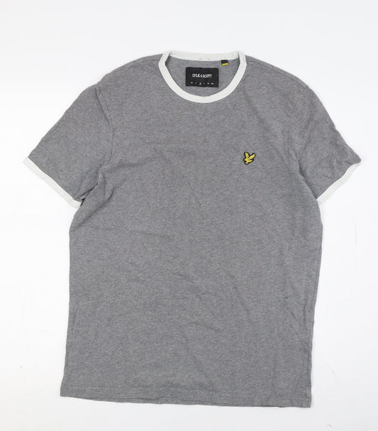 Lyle & Scott Men's Grey Logo T-Shirt, Size M, Summer Staple