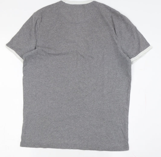 Lyle & Scott Men's Grey Logo T-Shirt, Size M, Summer Staple