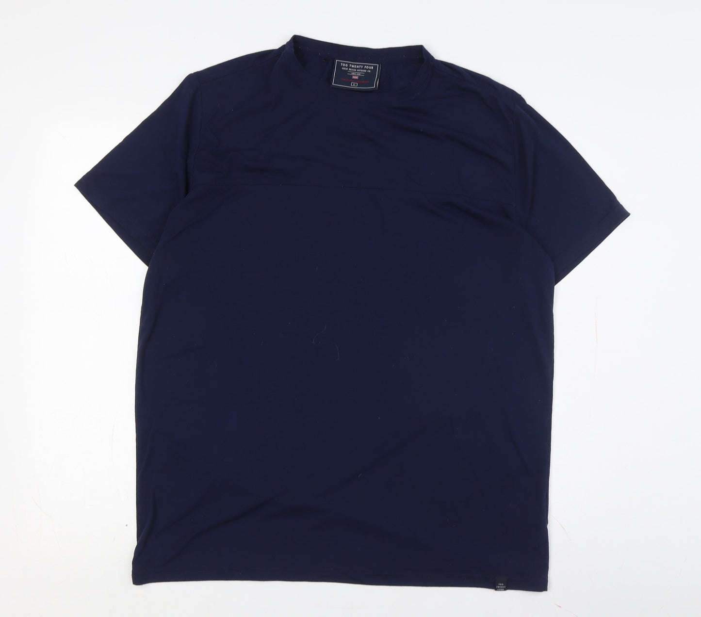 TOG TWENTY FOUR Men's Blue Crew Neck T-Shirt L
