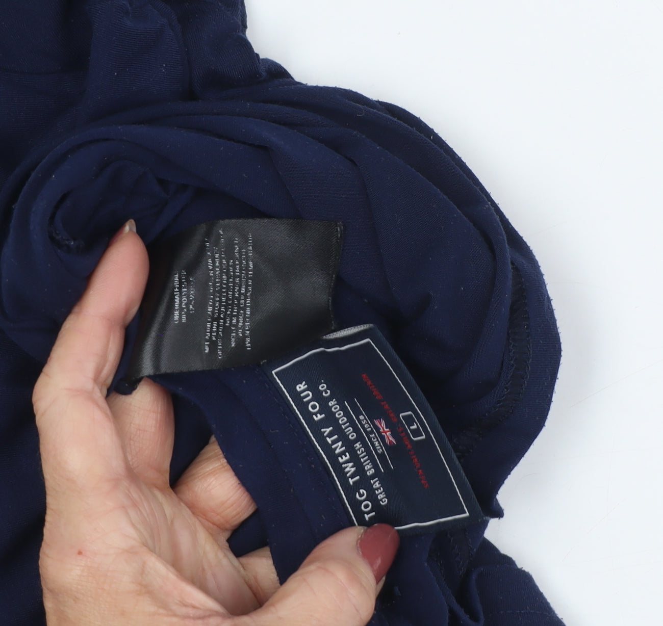 TOG TWENTY FOUR Men's Blue Crew Neck T-Shirt L