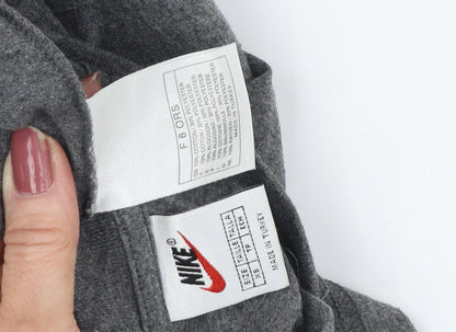 Nike Men's Grey V-Neck T-Shirt Size M