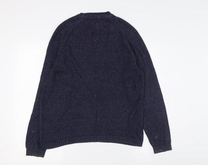 FatFace Men's Blue Wool Blend Pullover - Medium