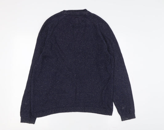 FatFace Men's Blue Wool Blend Pullover - Medium