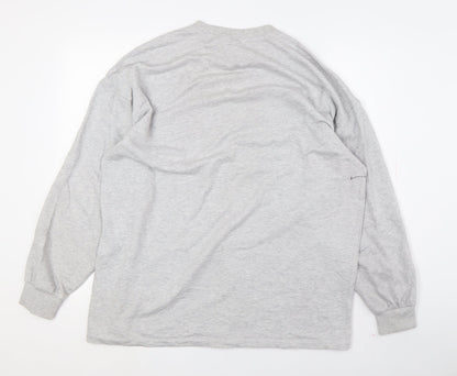 Unisex Adults UK Size L H&M Divided Grey Pullover Sweatshirt