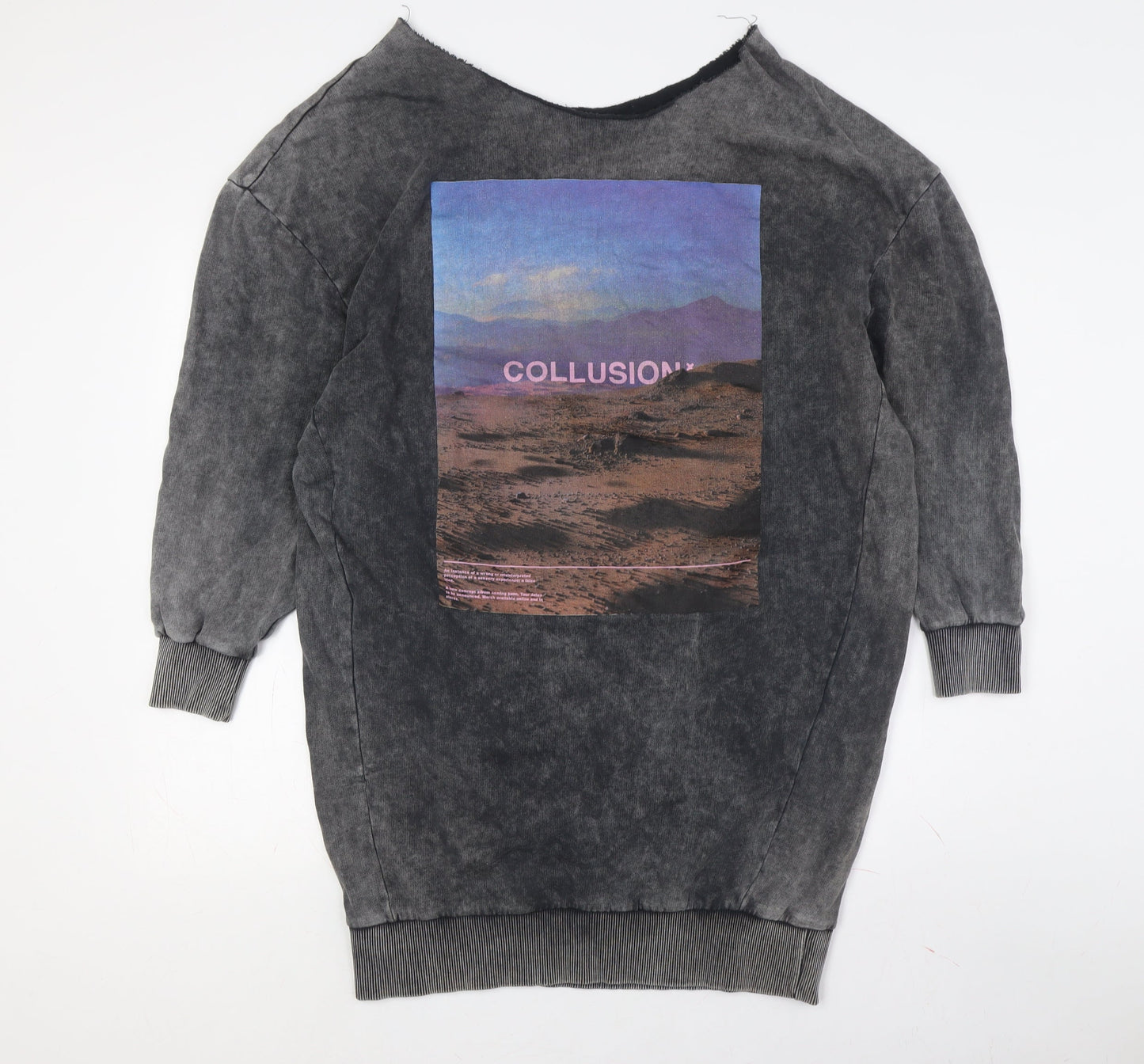 Womens UK Size 6 COLLUSION Grey Pullover Sweatshirt