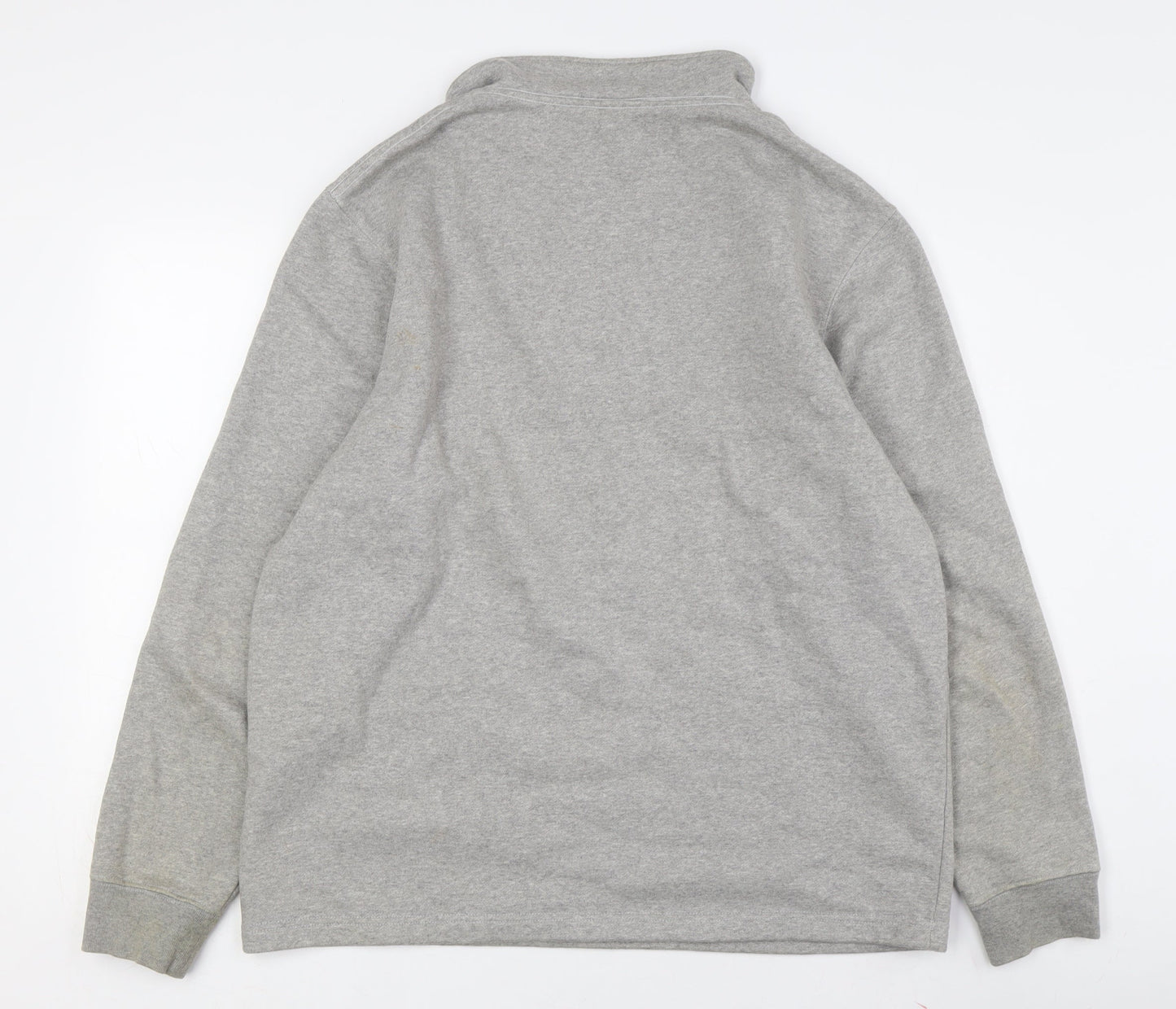 Mens UK Size L John Lewis Grey 1/2 Zip Sweatshirt