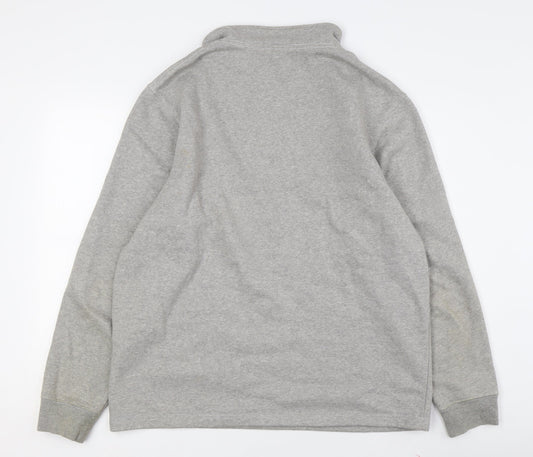 Mens UK Size L John Lewis Grey 1/2 Zip Sweatshirt