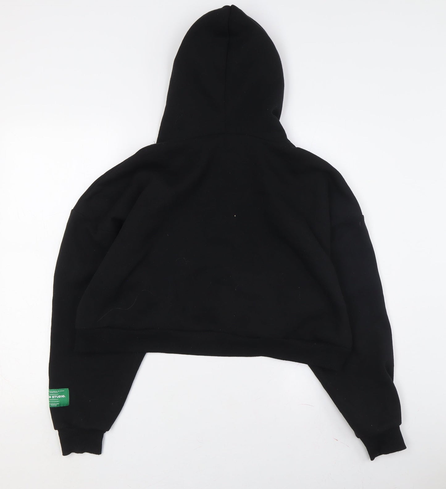 Womens UK Size M Boohoo Black Pullover Hoodie