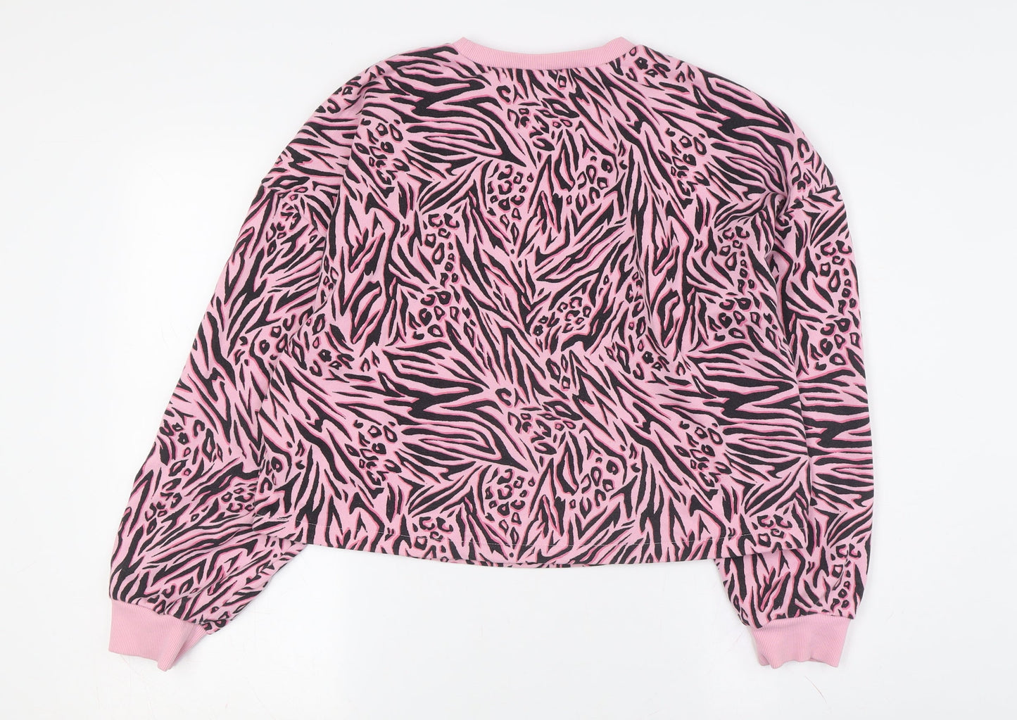 Divided Women's Pink Animal Print Pullover Sweatshirt M