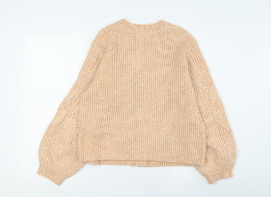 Crew Clothing Women's Beige Cardigan, Size 8, V-Neck