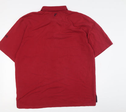 Ashworth Men's Red Polo Shirt Large Cotton Casual