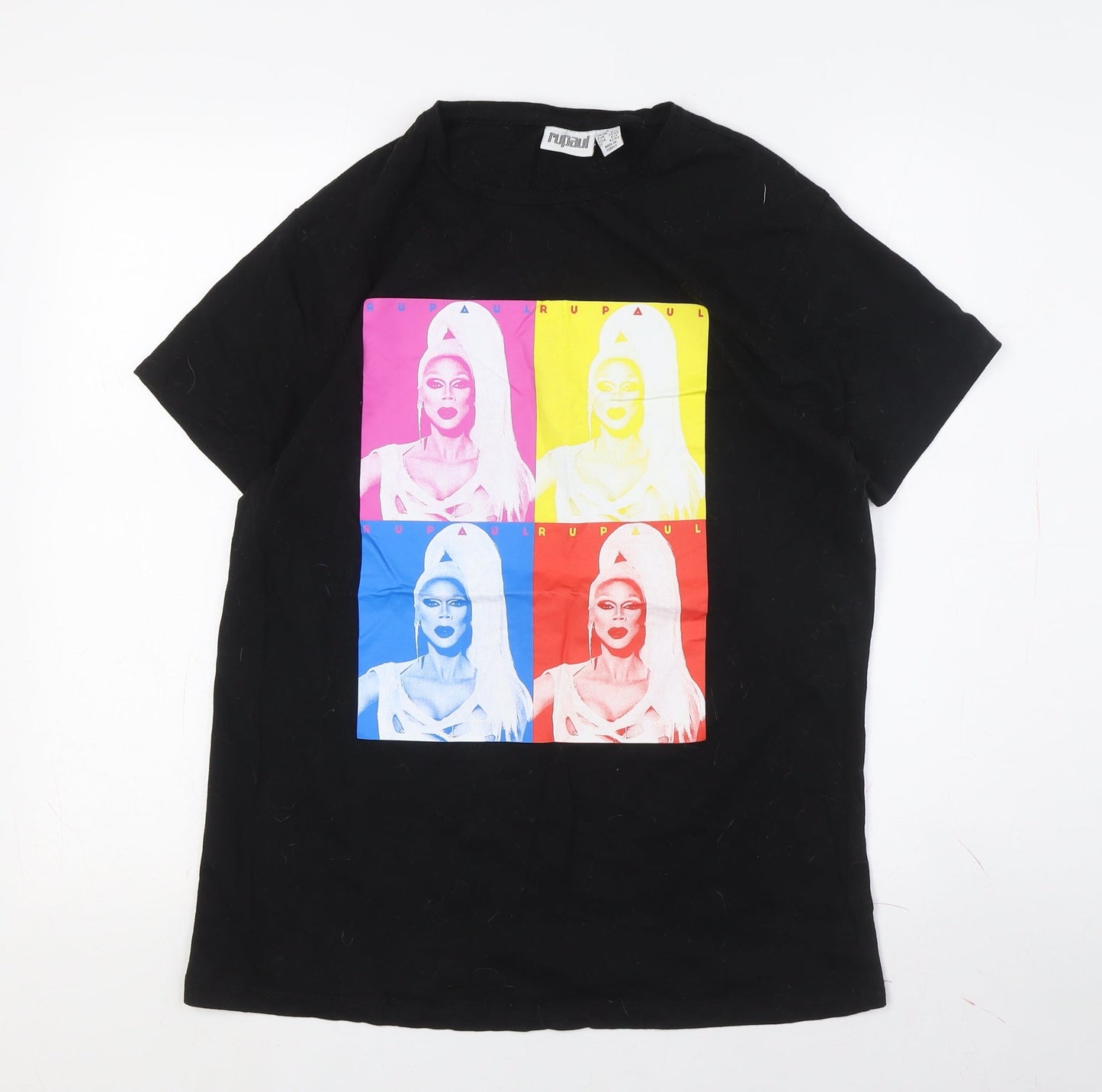 RuPaul Unisex Black Pop Art T-Shirt Size S