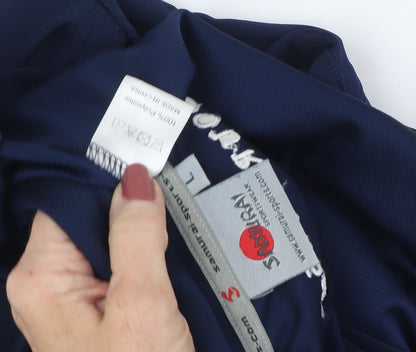 Samurai Sportswear Men's Blue Rugby Polo Shirt, Size M