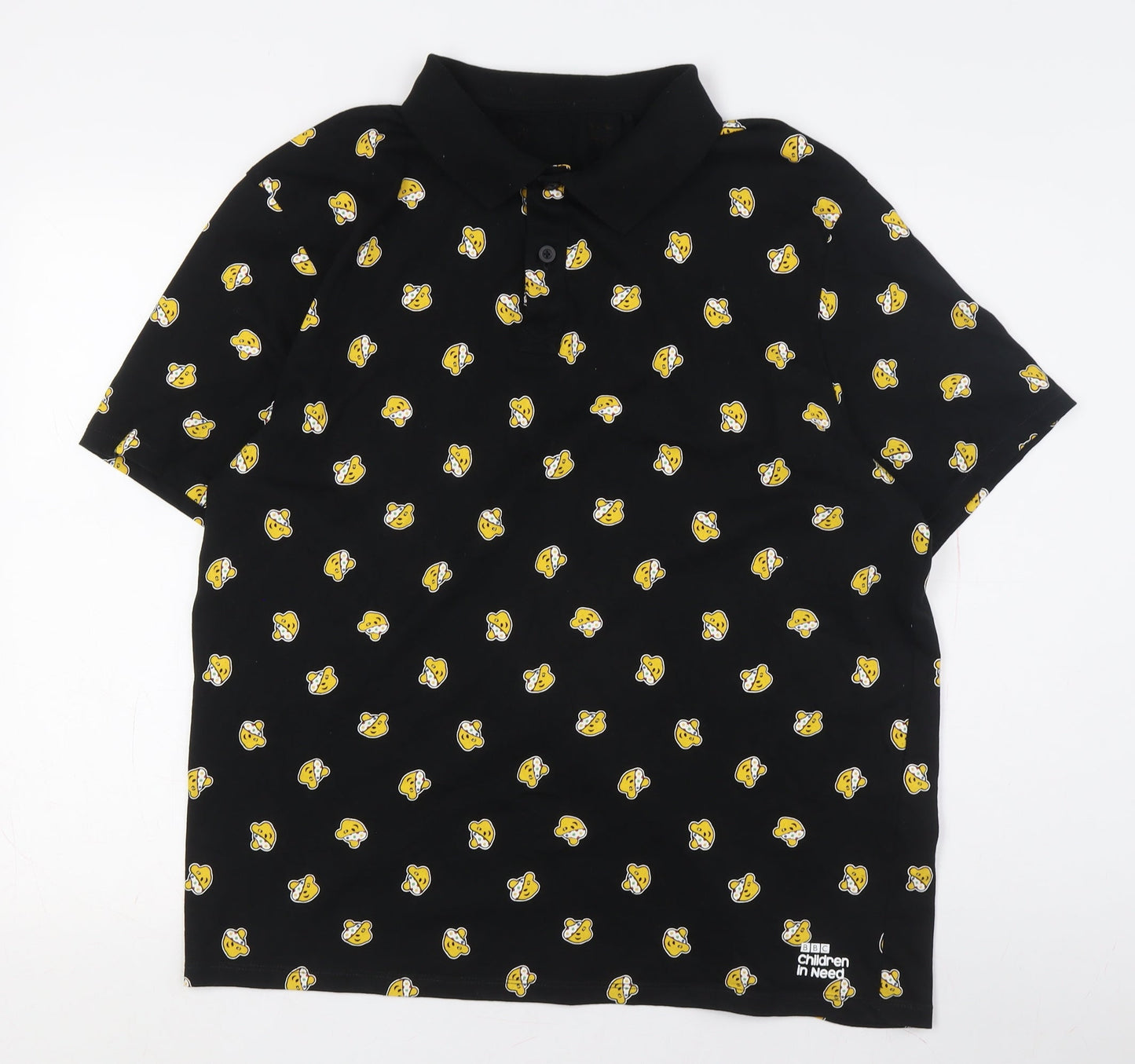 George Black Men XL BBC Cartoon Polo Shirt