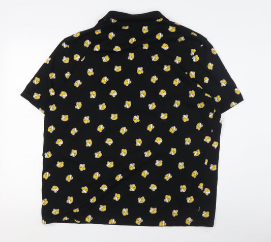 George Black Men XL BBC Cartoon Polo Shirt