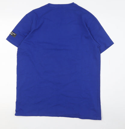 Belgium Factory Men's Blue Short Sleeve T-Shirt
