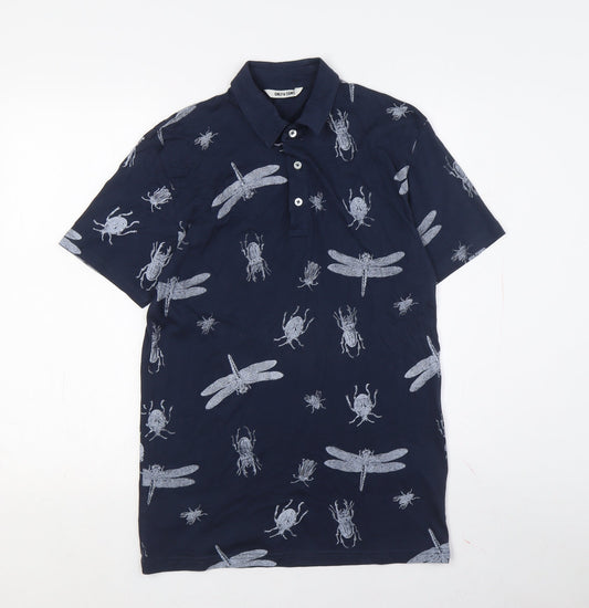 Only & Sons Men's Blue Animal Polo Shirt Size S