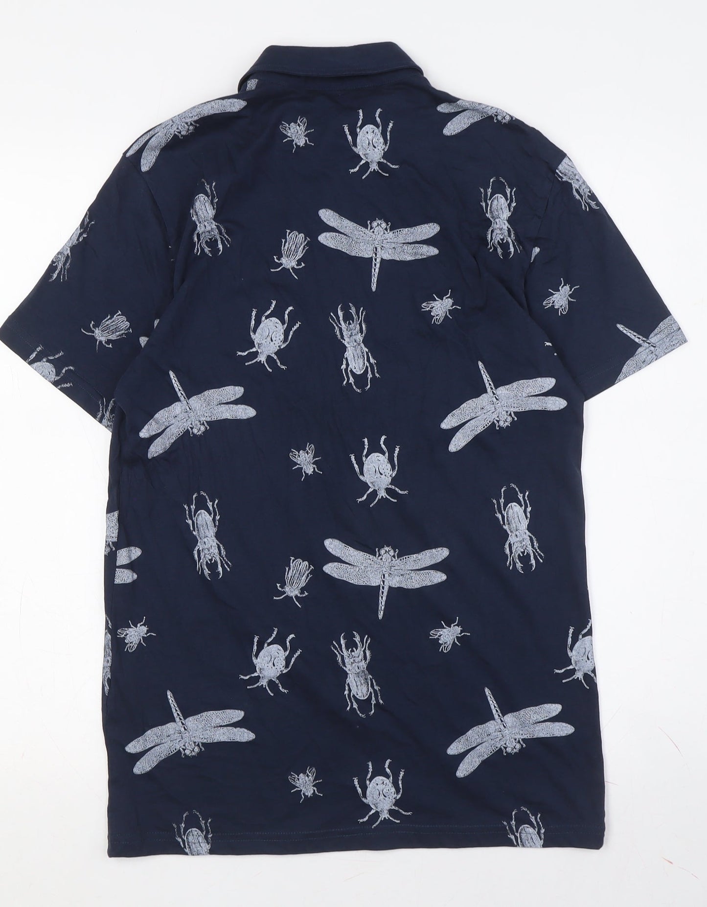 Only & Sons Men's Blue Animal Polo Shirt Size S