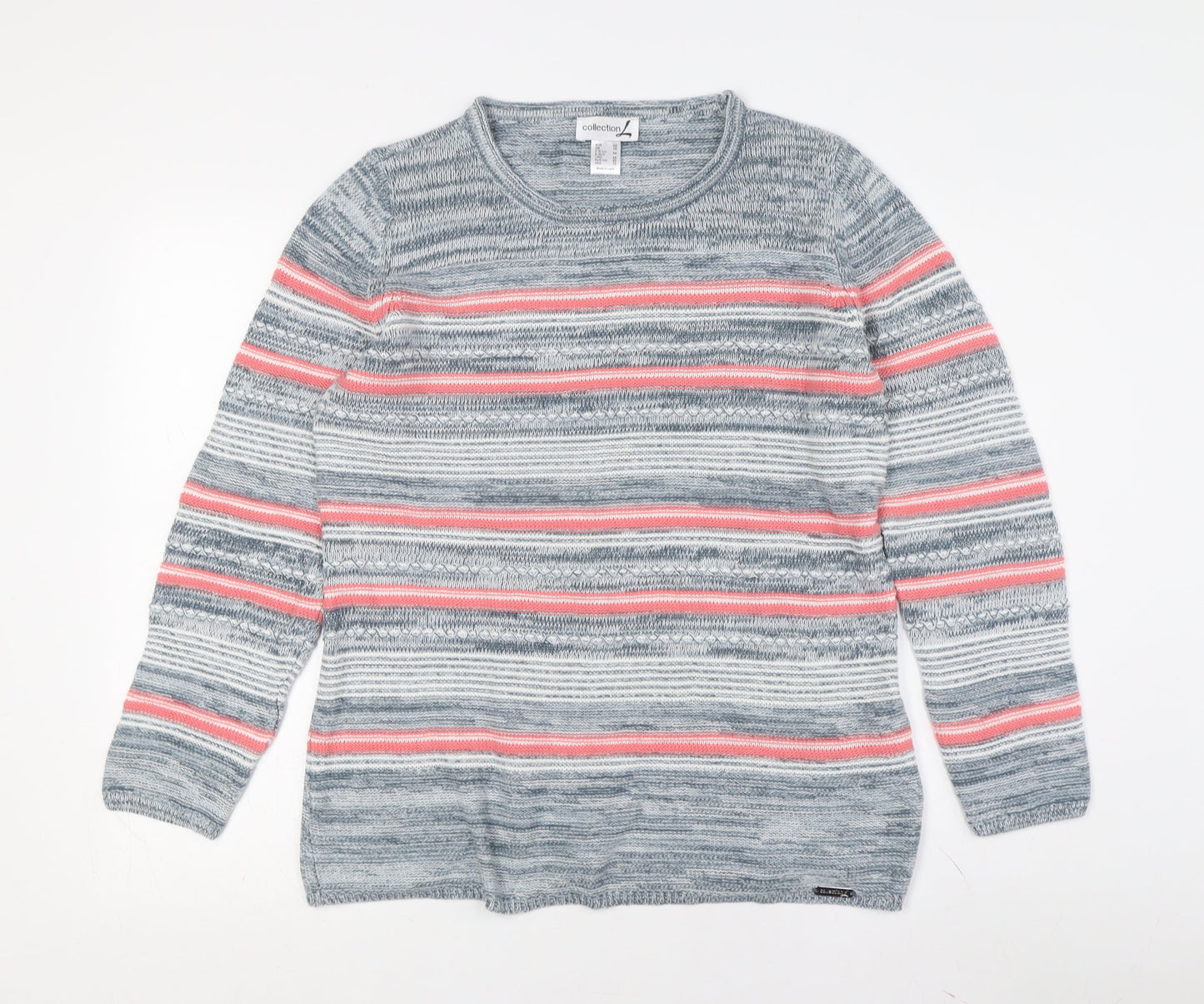 Y Collection Women's M Multicoloured Crew Neck Pullover
