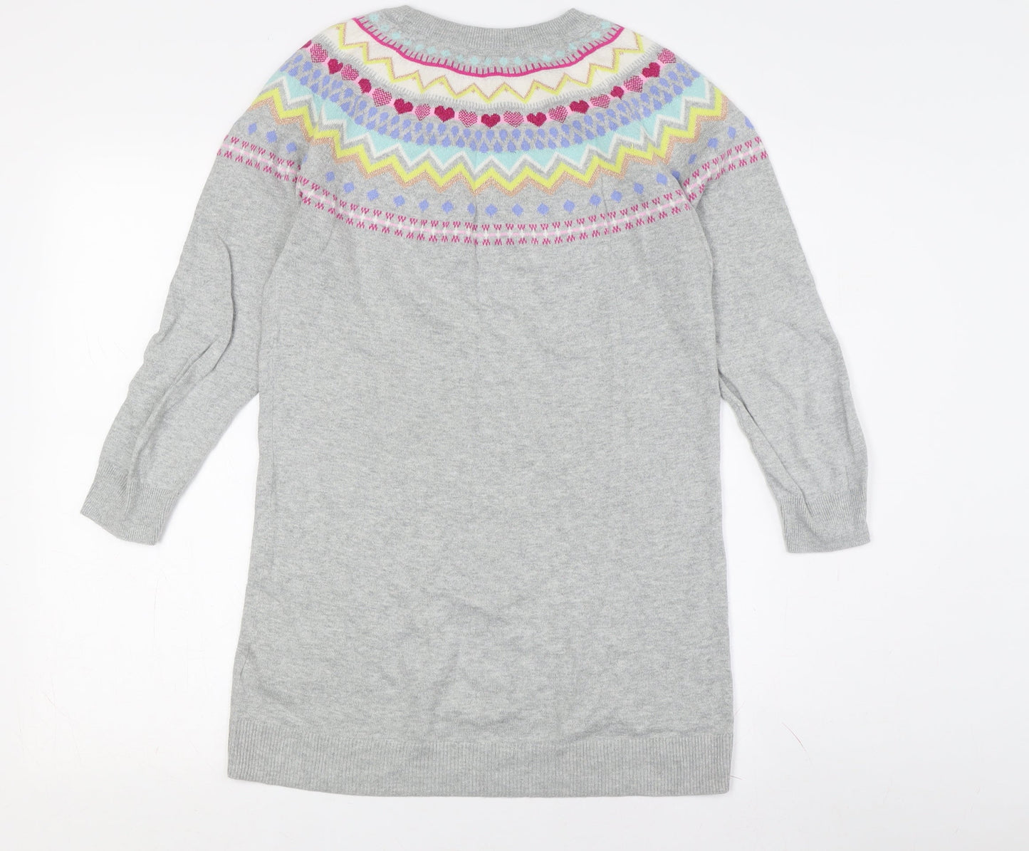 GAP Kids Grey Fair Isle Knit Dress for Girls L