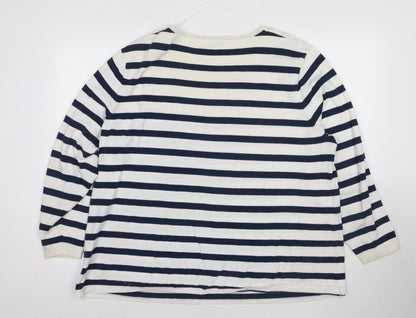 Damart Women's Striped Pullover Crew Neck Jumper - 2XL