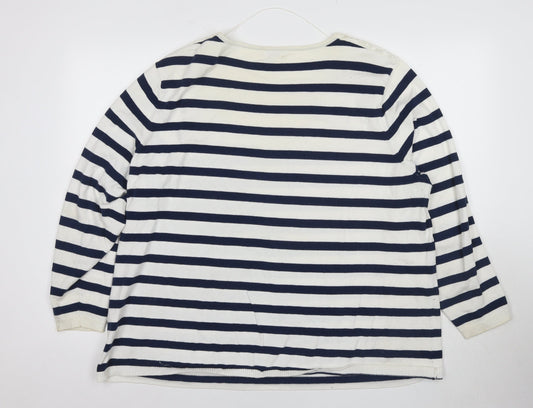 Damart Women's Striped Pullover Crew Neck Jumper - 2XL