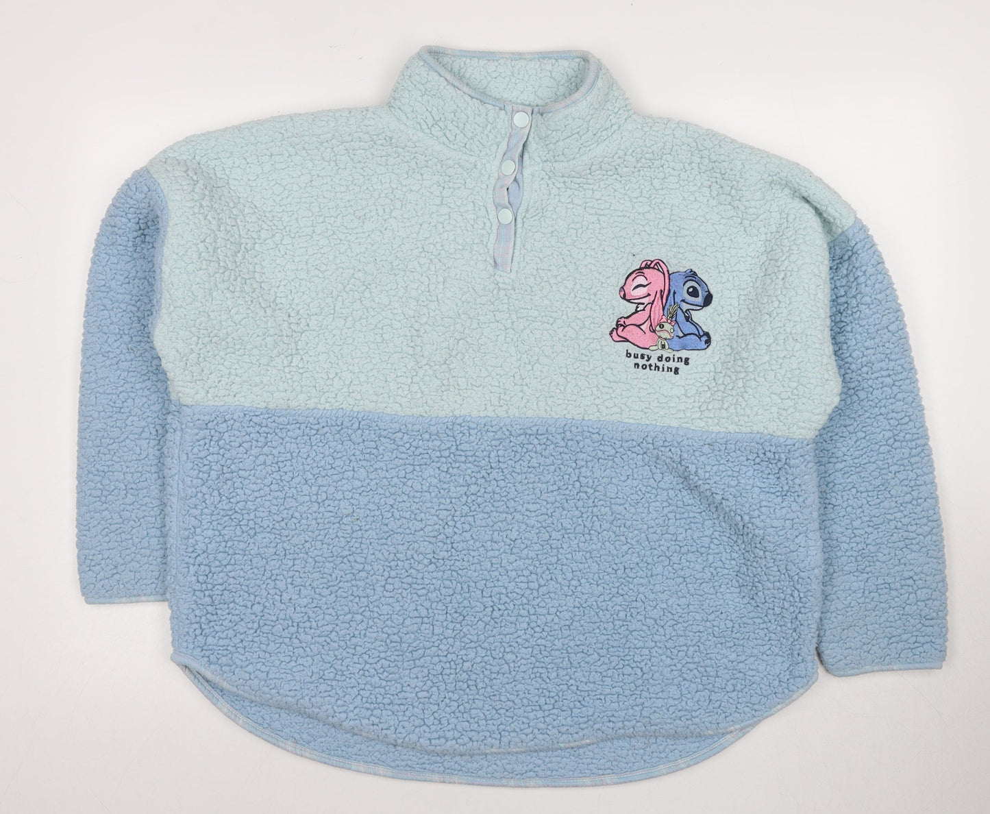 Disney Stitch Fleece Top, Women Blue, Size 12-14