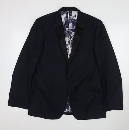 Mens UK Size 42 Greenwoods Regular Black Suit Tuxedo
