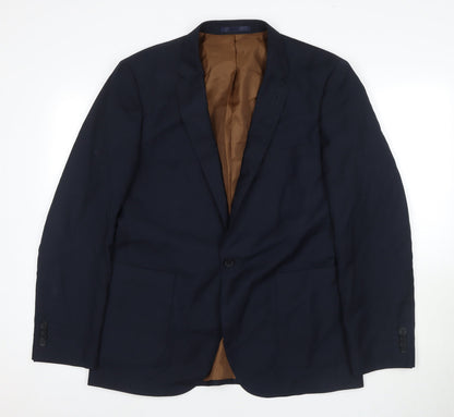 Mens UK Size L Jeff Banks Regular Blue Suit Jacket