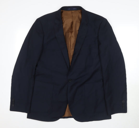 Mens UK Size L Jeff Banks Regular Blue Suit Jacket