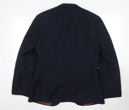 Mens UK Size L Jeff Banks Regular Blue Suit Jacket