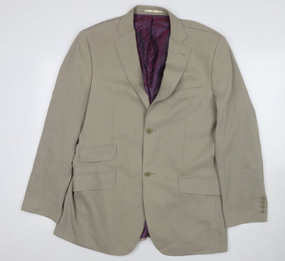 Mens UK Size 40 Ted Baker Regular Beige Suit Jacket