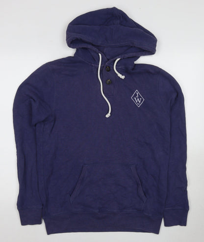 Mens UK Size S Jack Wills Blue Henley Hoodie