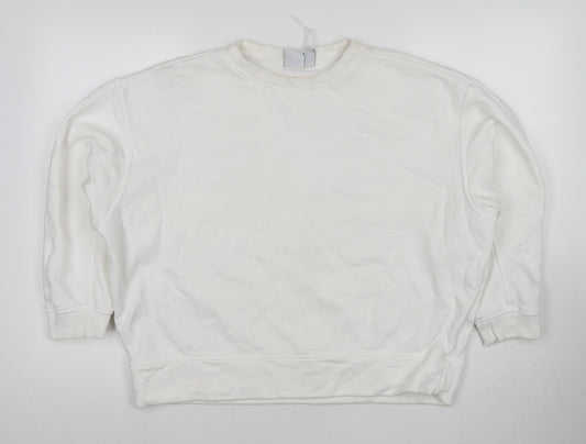 Adidas Women’s White Crew Neck Pullover Sweatshirt Size 10