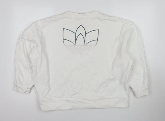 Adidas Women’s White Crew Neck Pullover Sweatshirt Size 10