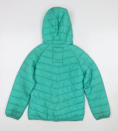 Marks and Spencer Girls Green Puffer Jacket 11-12 Years